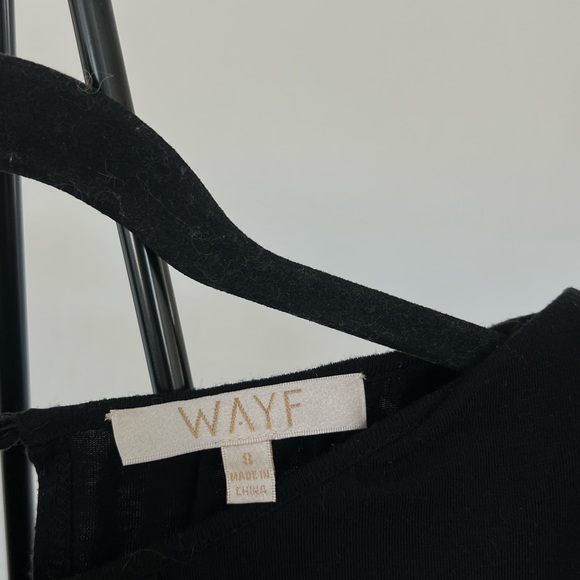 WAYF BLACK DRESS WITH PADDED SHOULDERS - Picture 2 of 5